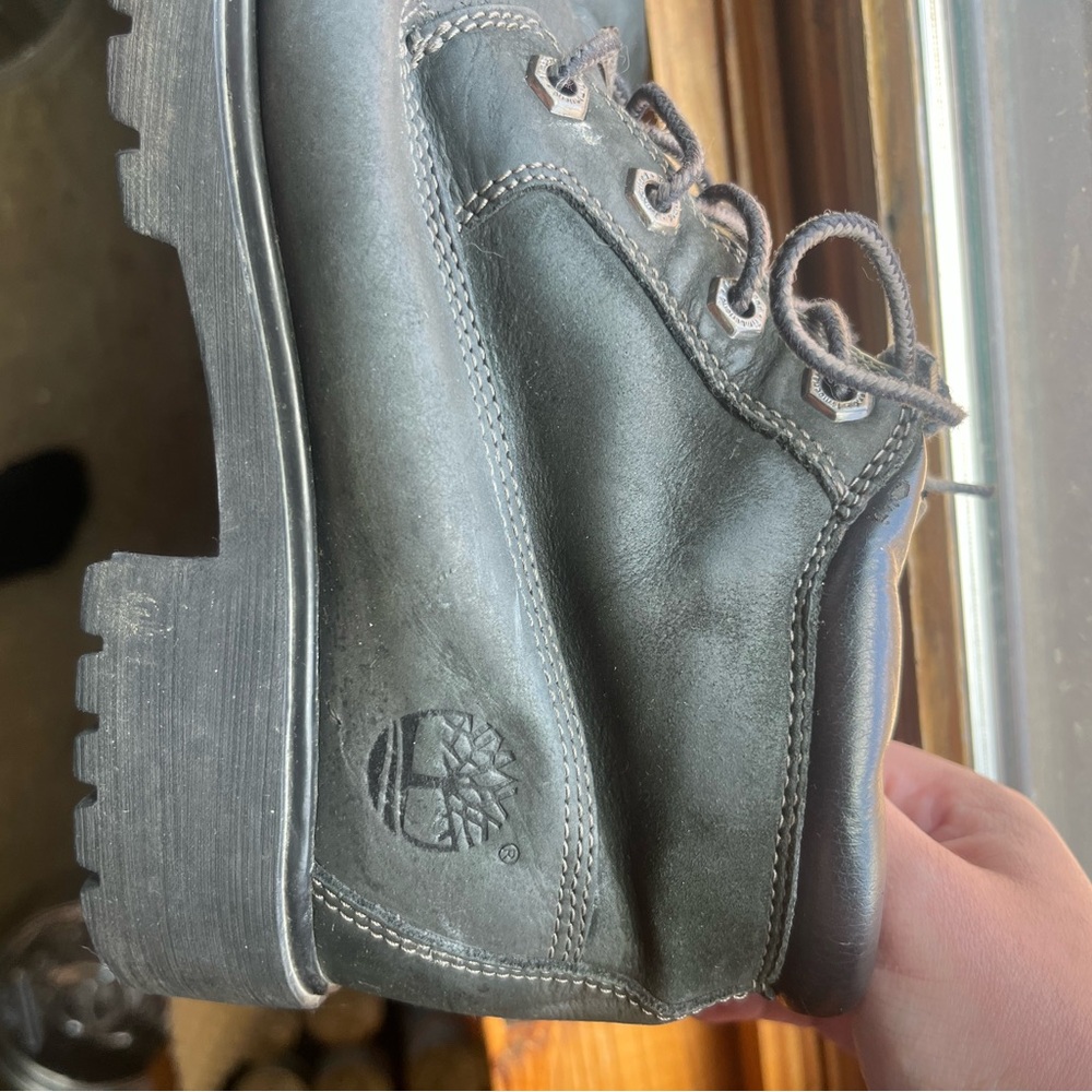 Timberland Black Lace-Up Leather Boot